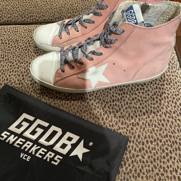 Golden goose authentic Francy pink with leopard laces BARBIE FAN sz 39euro - Picture 4 of 7